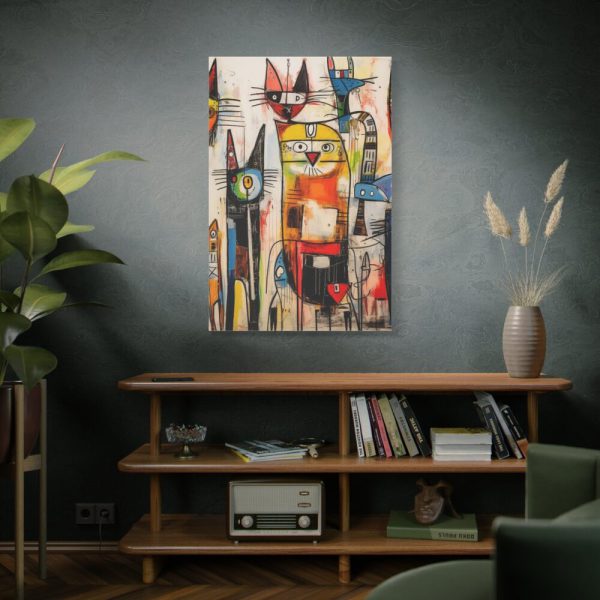 91655-189.jpg Colorful Abstract Cat Art Standard Canvas