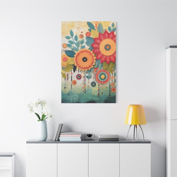 91655-217.jpg Whimsical Boho Style Flowers Standard Canvas