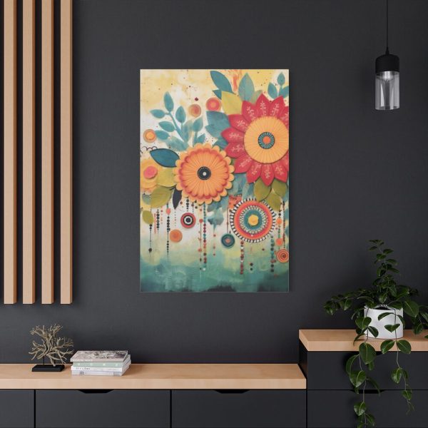 91655-218.jpg Whimsical Boho Style Flowers Standard Canvas