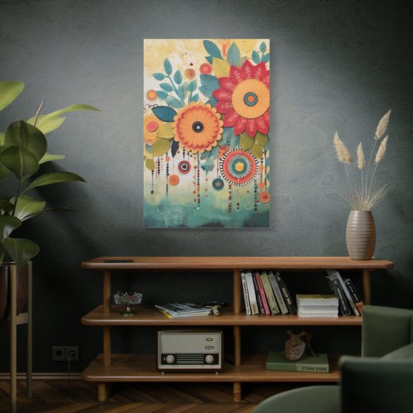91655-219.jpg Whimsical Boho Style Flowers Standard Canvas