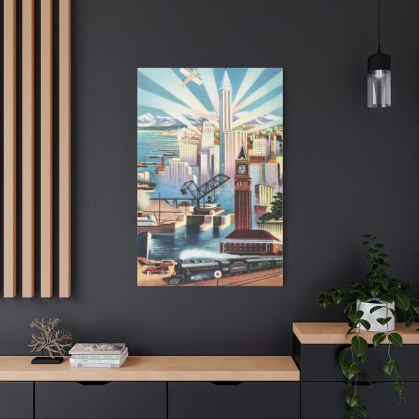 Seattle, Glamour City of Washington Standard Canvas