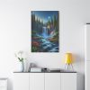 Waterfall in Woods Standard Canvas