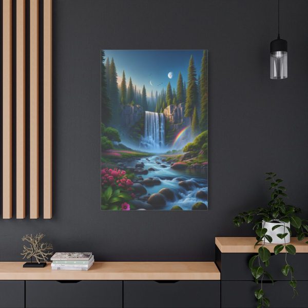 Waterfall in Woods Standard Canvas