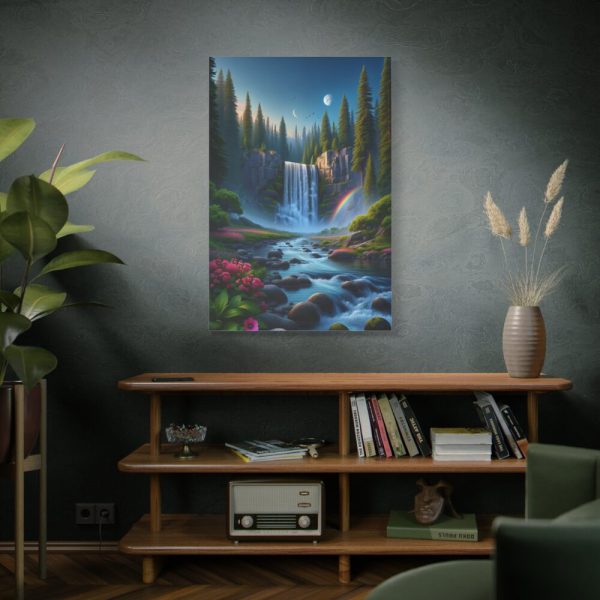 Waterfall in Woods Standard Canvas