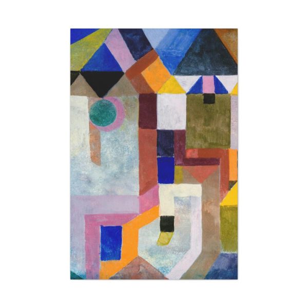 91655-86.jpg Colorful Architecture (1917) by Paul Klee Standard Canvas