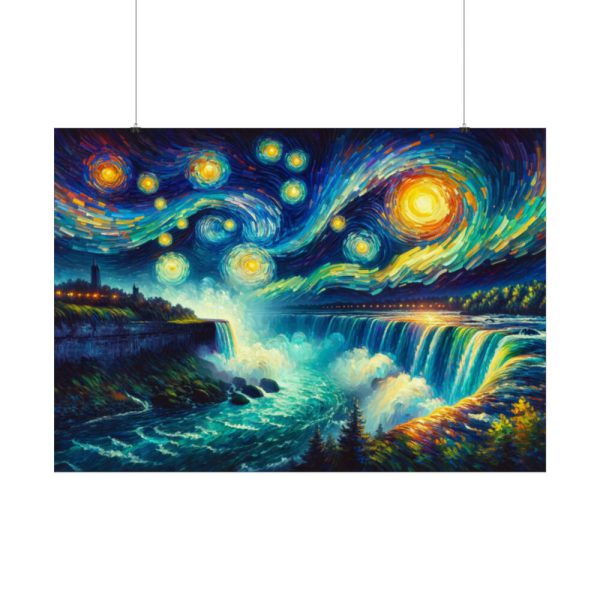 92408-11.jpg Niagara Falls Under Starry Night Poster