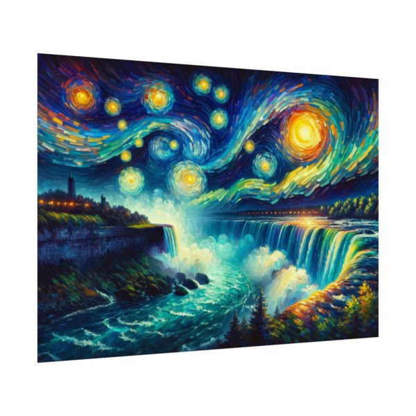 92408-12.jpg Niagara Falls Under Starry Night Poster