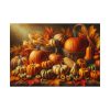 92408-130.jpg Assortment of Pumpkins, Gourds, and Autumn Leaves Poster