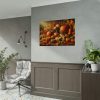 92408-134.jpg Assortment of Pumpkins, Gourds, and Autumn Leaves Poster
