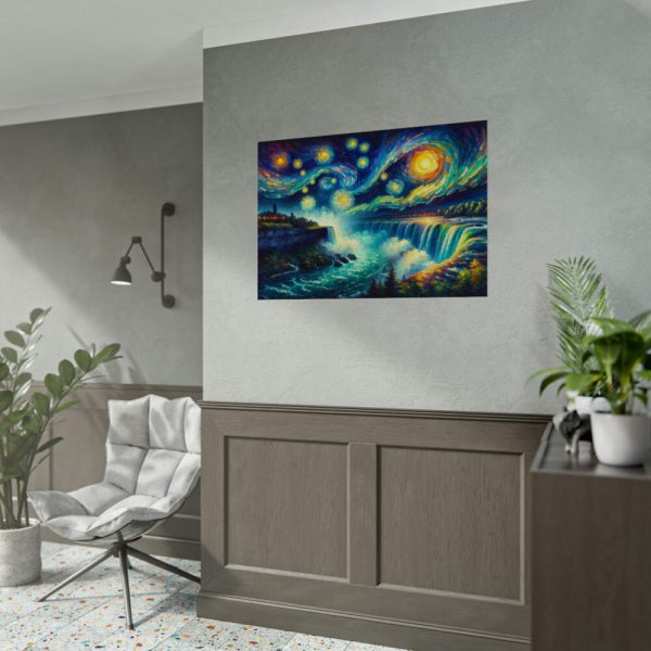 92408-14.jpg Niagara Falls Under Starry Night Poster
