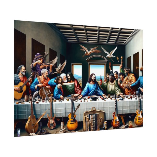 92408-142.jpg Modern Adaptation of Leonardo da Vinci's 'The Last Supper' With Legendary Musicians Poster