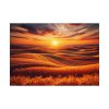 92408-145.jpg Golden Fields at Sunset With the Horizon Ablaze in Warm Colors Poster