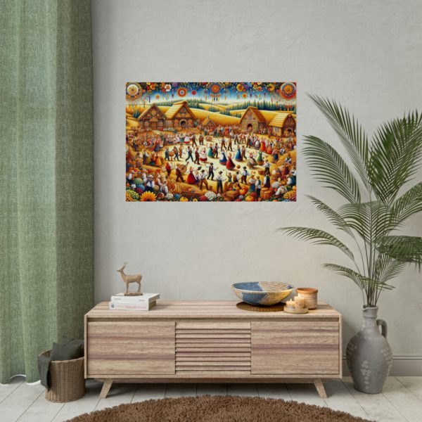 92408-178.jpg Spirit of Folk Art, Featuring a Harvest Festival Scene Poster