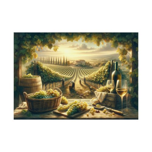 92408-180.jpg Grape Harvest With Lush Vineyards Poster