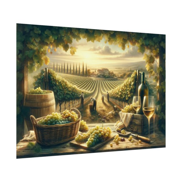 92408-182.jpg Grape Harvest With Lush Vineyards Poster