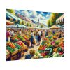 Lively Atmosphere of Farmers' Market Poster