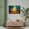 Harvest Moon Illuminating a Bountiful Harvest Field Poster