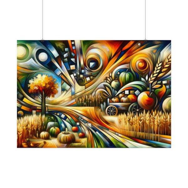 Harvest Theme Through Modern Art Styles Poster