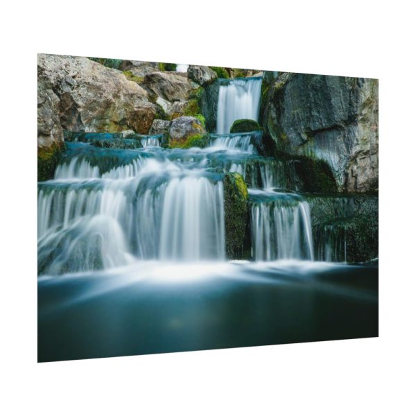 Waterfall Tumbling Down From Rocks Poster