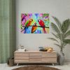 92408-258.jpg Three Red Parrot Tropical Birds Poster
