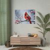 Red Cardinal Bird Winter Poster