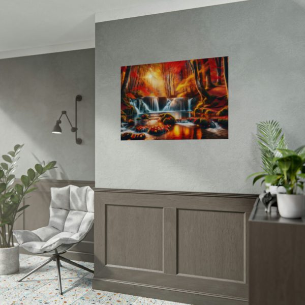 92408-344.jpg Autumn Waterfall Scene Poster