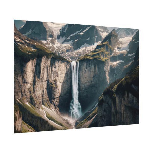 Grand Mountain Waterfall Poster