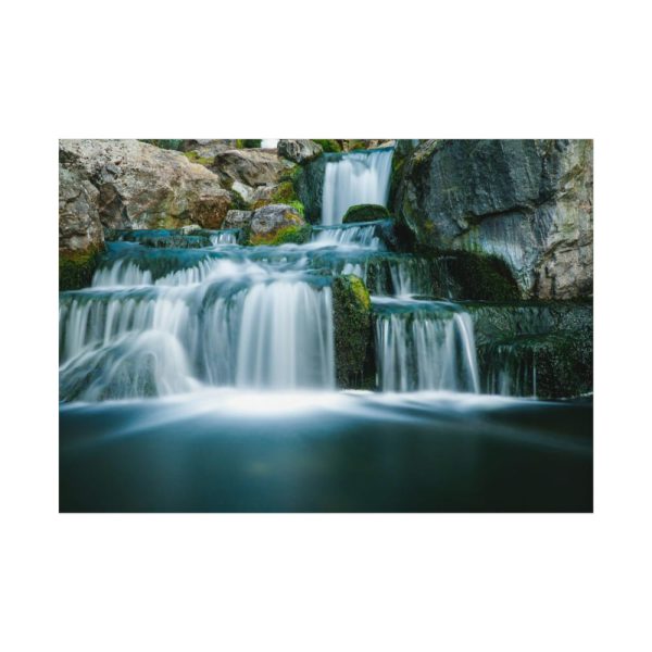 92408-370.jpg Waterfall in Mountains Poster