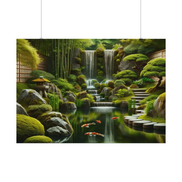 92408-381.jpg Zen Waterfall Garden in Japanese Style Poster