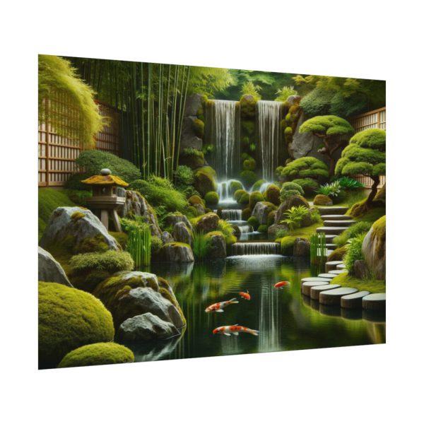 92408-382.jpg Zen Waterfall Garden in Japanese Style Poster