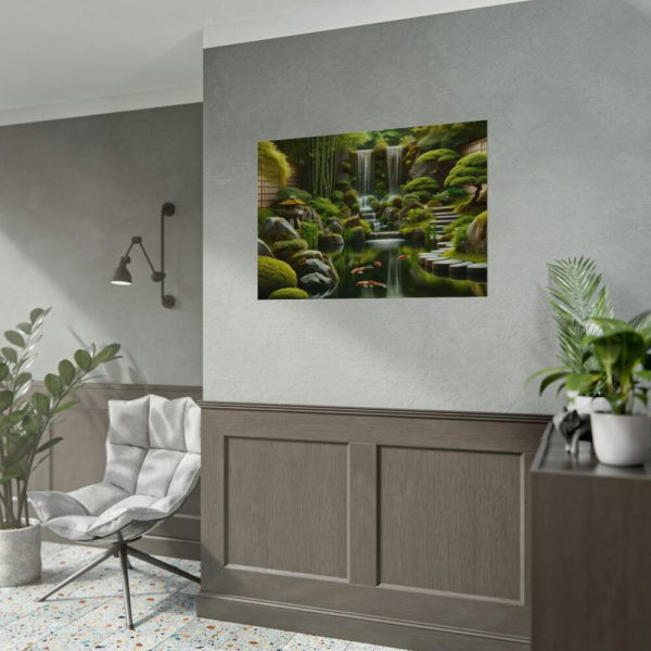 92408-384.jpg Zen Waterfall Garden in Japanese Style Poster