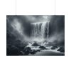 92408-401.jpg Waterfall on Rainy Day Poster