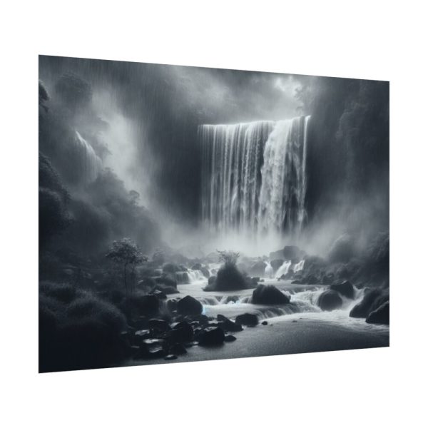 92408-402.jpg Waterfall on Rainy Day Poster
