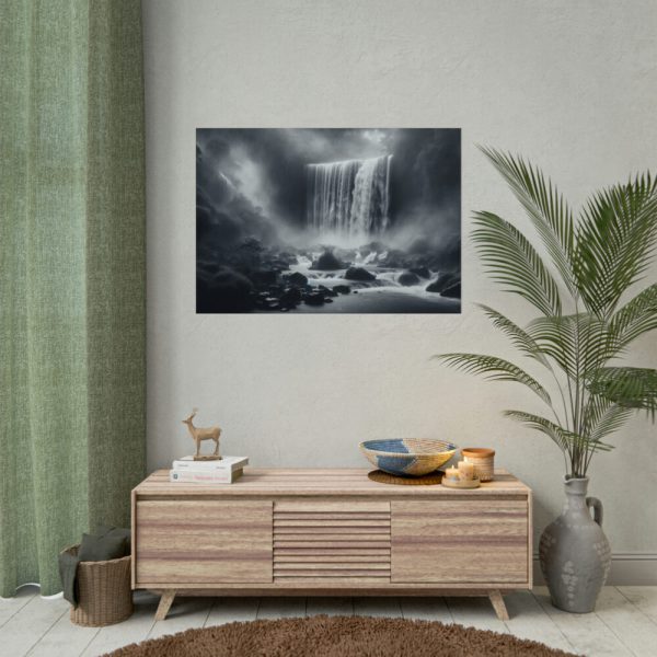 92408-403.jpg Waterfall on Rainy Day Poster