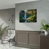 Waterfall Cascading Down Into Serene Pool Poster