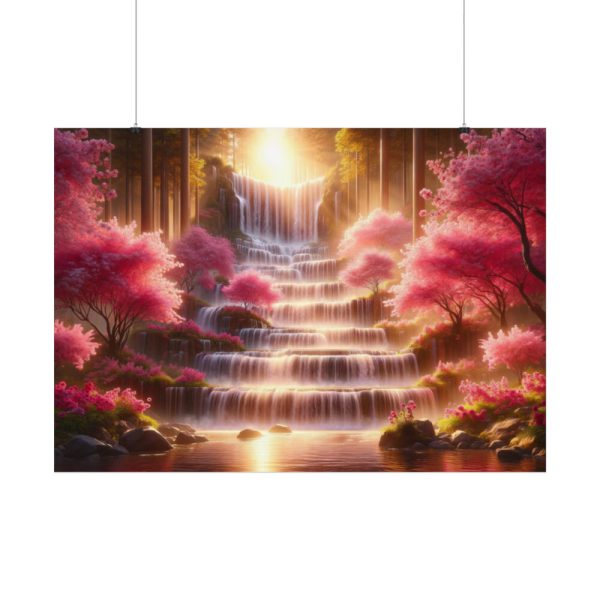 92408-411.jpg Waterfall in Rose Scenery Poster