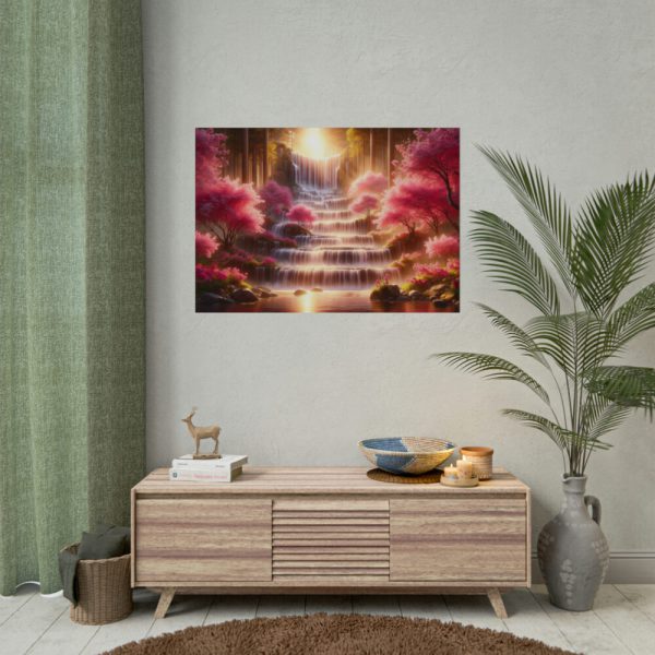 92408-413.jpg Waterfall in Rose Scenery Poster