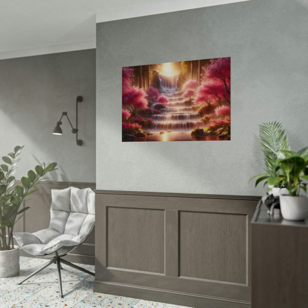 92408-414.jpg Waterfall in Rose Scenery Poster