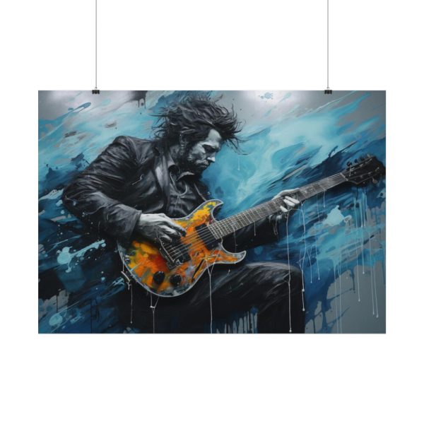92408-511.jpg Man Playing Electric Guitar Art Poster
