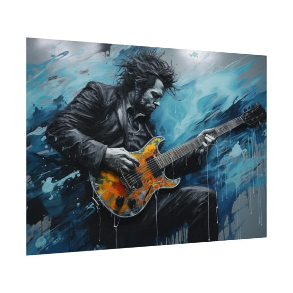 92408-512.jpg Man Playing Electric Guitar Art Poster