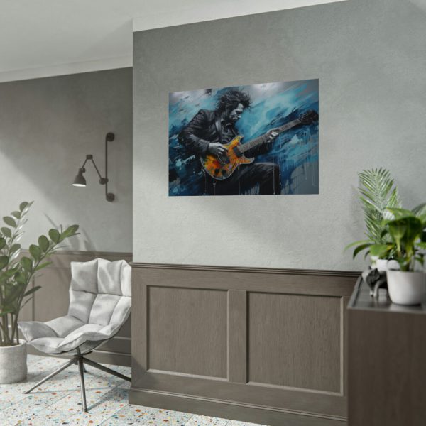 92408-514.jpg Man Playing Electric Guitar Art Poster
