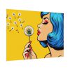 Girl With Blue Hair in Pop Art Style Poster
