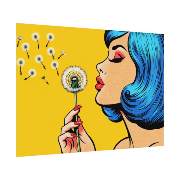 Girl With Blue Hair in Pop Art Style Poster