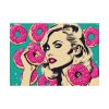 Pop Art Woman With Pink Donuts Poster
