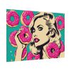 Pop Art Woman With Pink Donuts Poster