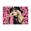 Pop Art Woman With Donuts Poster