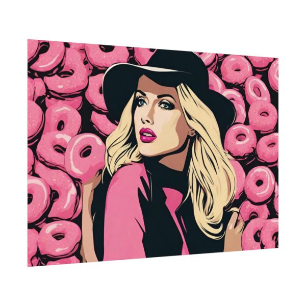 Pop Art Woman With Donuts Poster