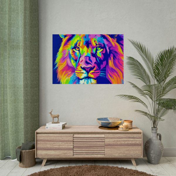 Lion's Splendor Pop Art Poster
