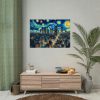 Tokyo With a Swirling Star-Filled Sky Poster
