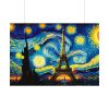 92408-71.jpg Eiffel Tower Under Starry Night Sky Poster